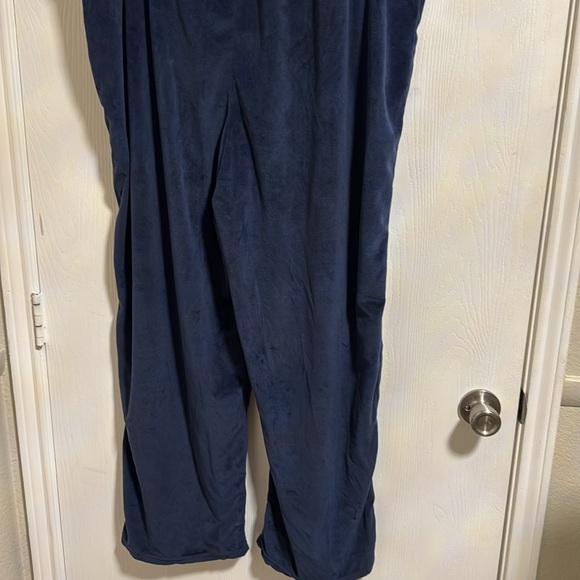 Athletic Works Women’s 3X 22W-24W Navy Blue Full Zip Velour Tracksuit Set Soft - Picture 15 of 16